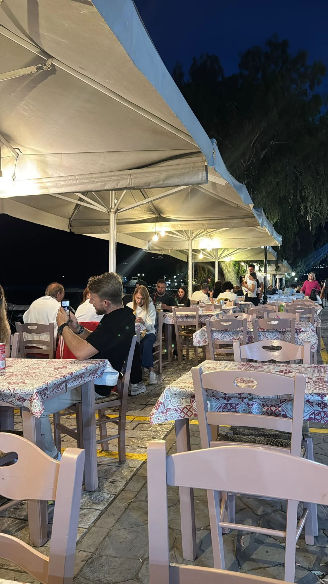 Tables by the sea